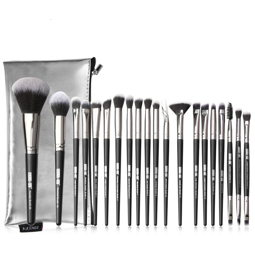 20-teiliges Make-up Pinselset mit Tasche