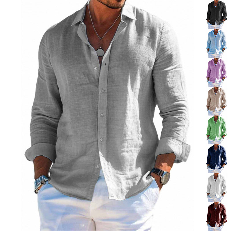 Langarm-Herren-Shirt mit lockerer Passform – Bild 11 | LuxeStyle