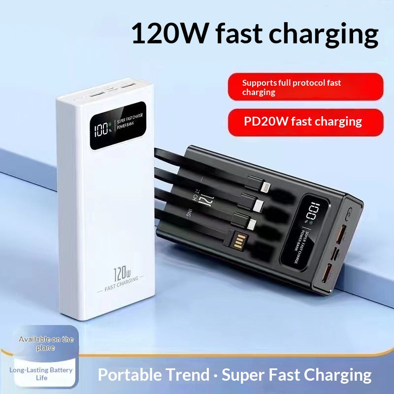 Powerbank 20000 mAh, 120W, 4 Anschlüsse