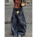 Schwarze, distressed Jeans