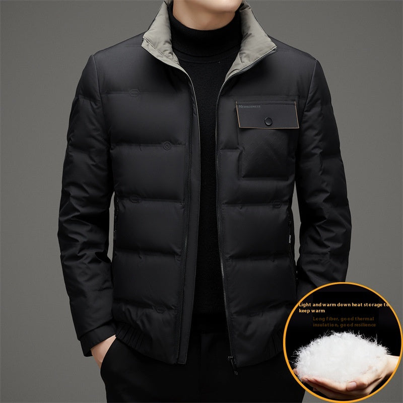Herren Winter Daunenjacke mit Stehkragen – Bild 2 | LuxeStyle