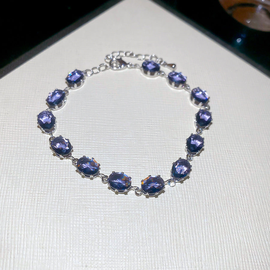 Diamantförmiges Zirkonia-Armband, minimalistisch, verspielt