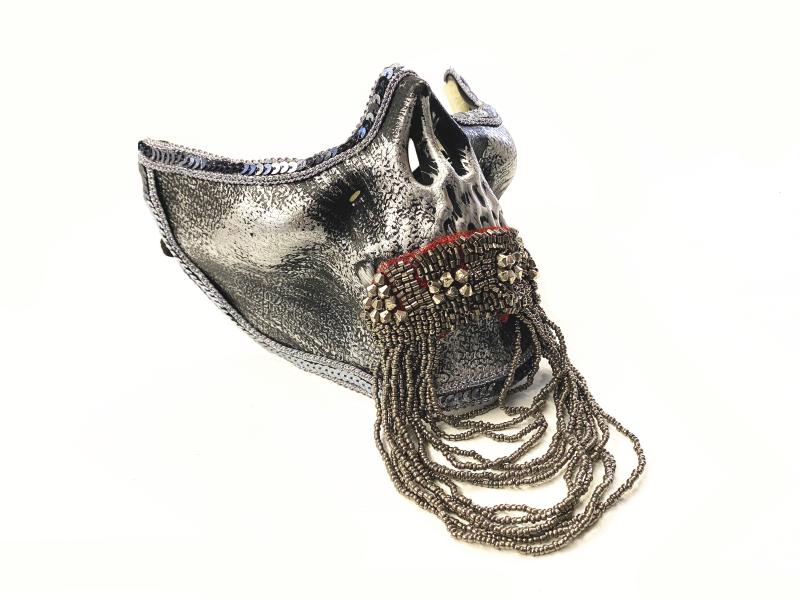 Skull Punk Nieten Performance Maske – Ansicht 6