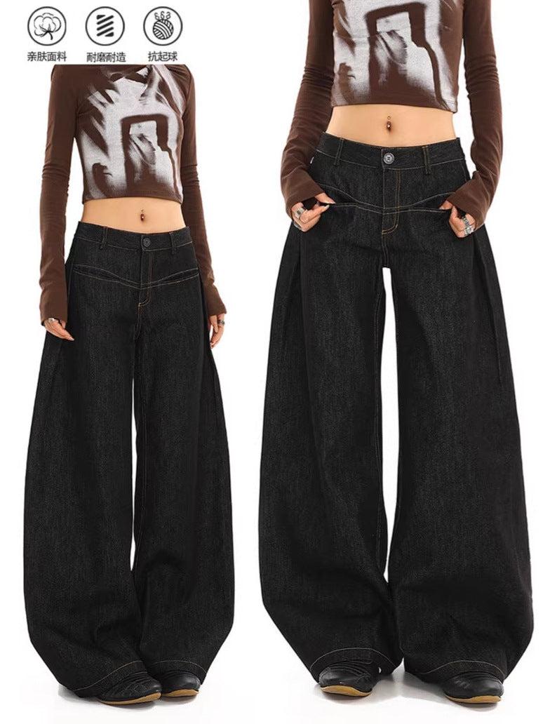 Low-Rise Scissor Cut Jeans für Damen