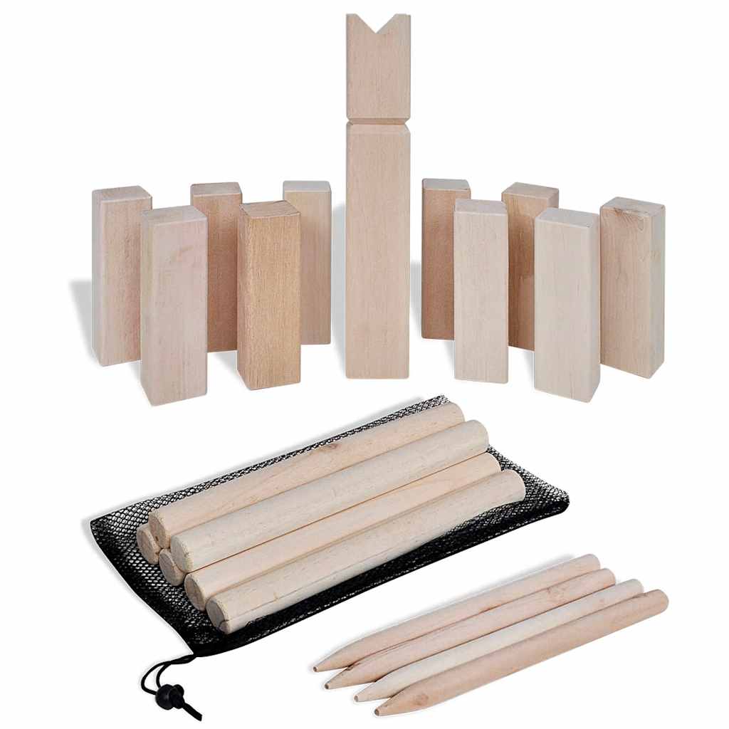 Kubb Wurfspiel aus Kiefernholz
