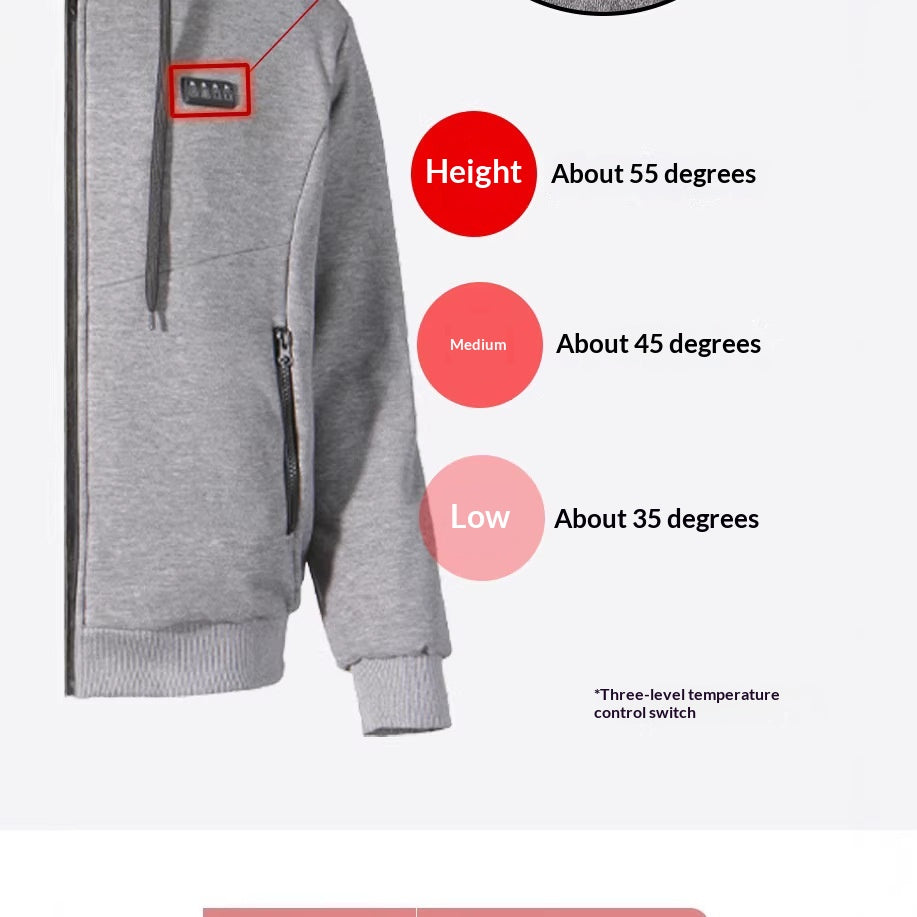 Smart Heiz-Hoodie mit Dual-Control
