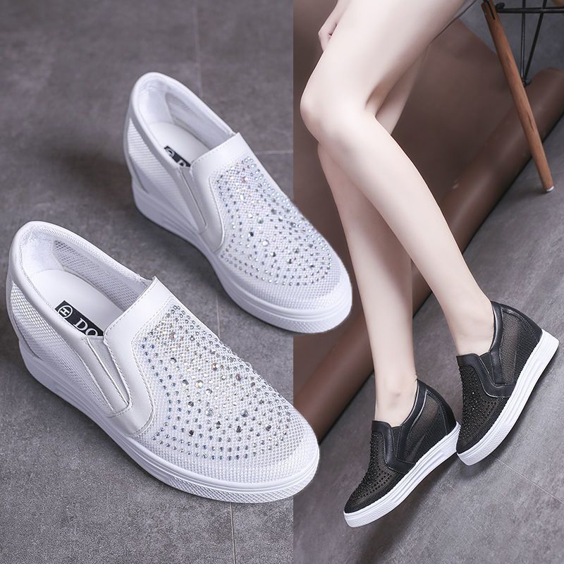 Damen Sneaker mit Mesh und verstecktem Absatz