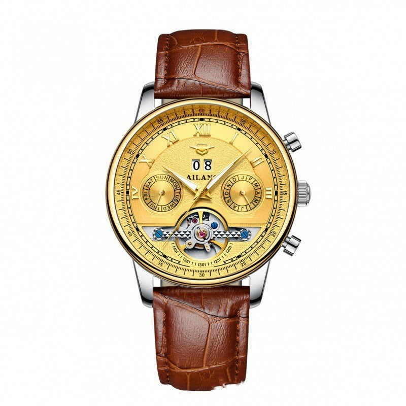 Automatische Mechanische Herrenuhr Sun Moon Stars
