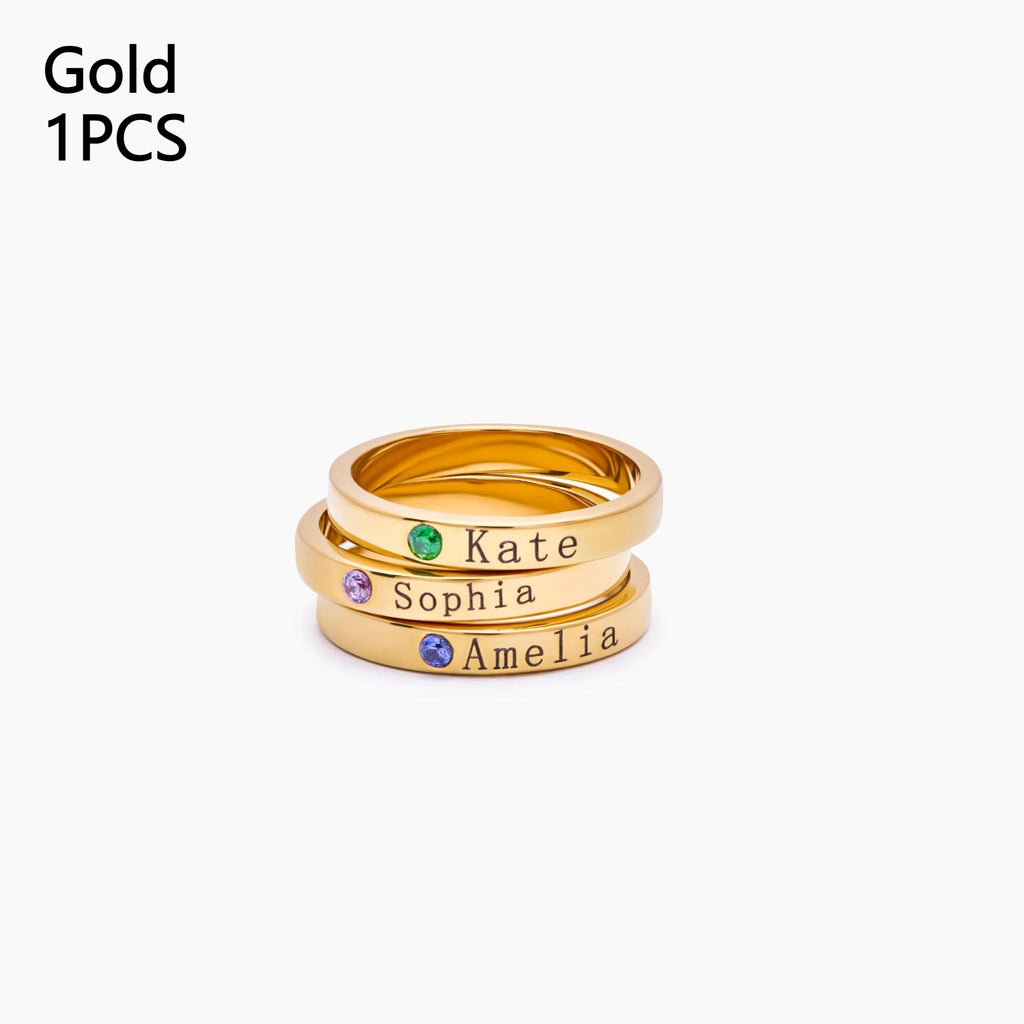 Geburtsstein Ring Set