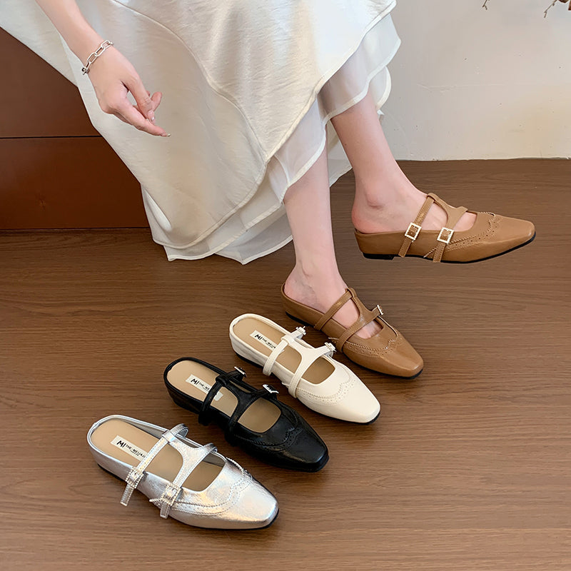 Plateau-Mules mit verdecktem Absatz