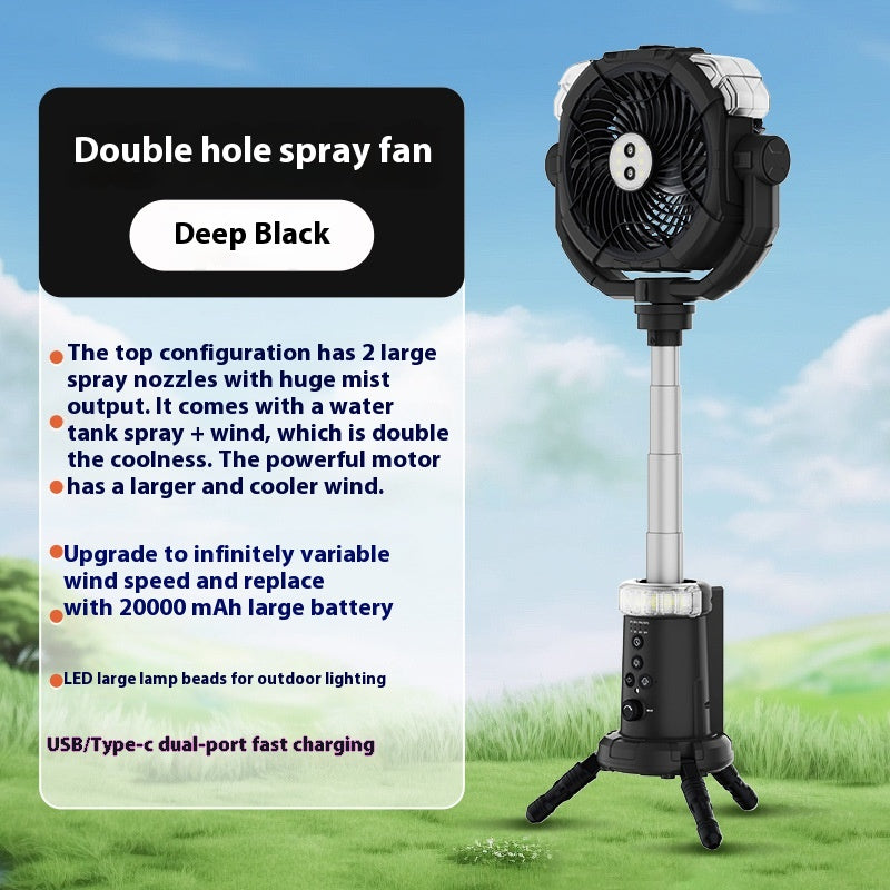 Camping-Ventilator mit Sprühfunktion und Licht – Bild 5 | LuxeStyle