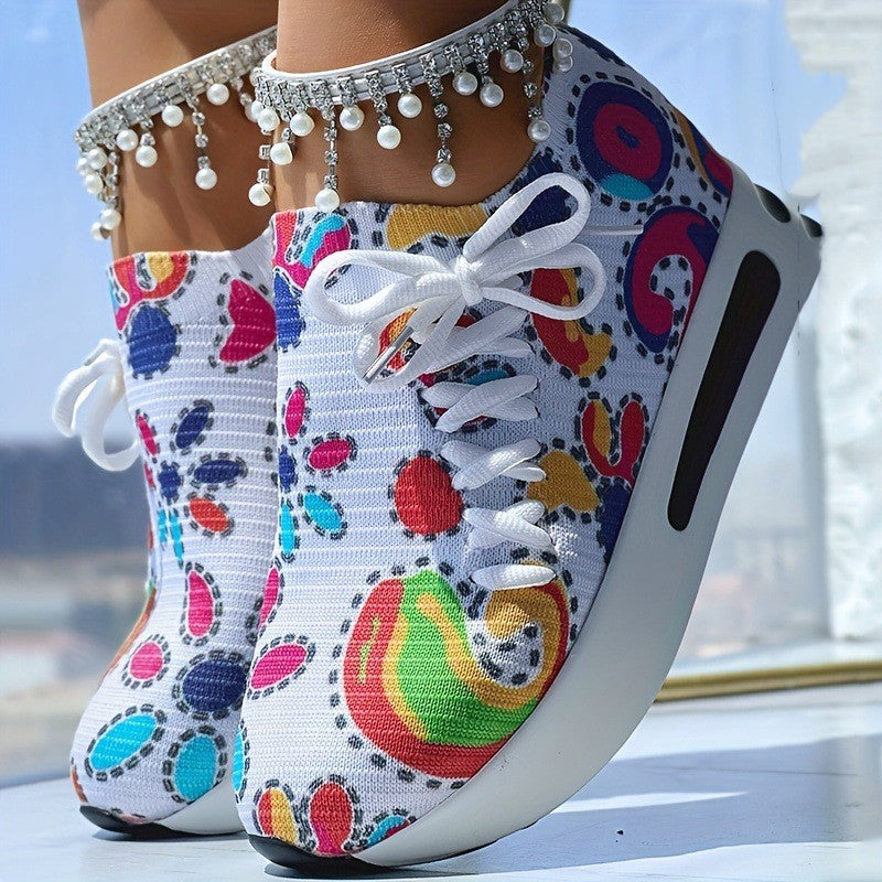 Atmungsaktive Mesh-Schuhe mit Absatzerhöhung