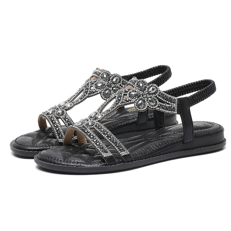 Keile-Sandalen mit Blumen-Design – Bild 9 | LuxeStyle