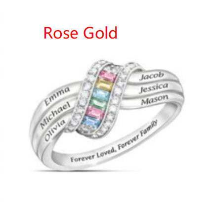 Regenbogen Zirkonia Ring aus Sterling Silber