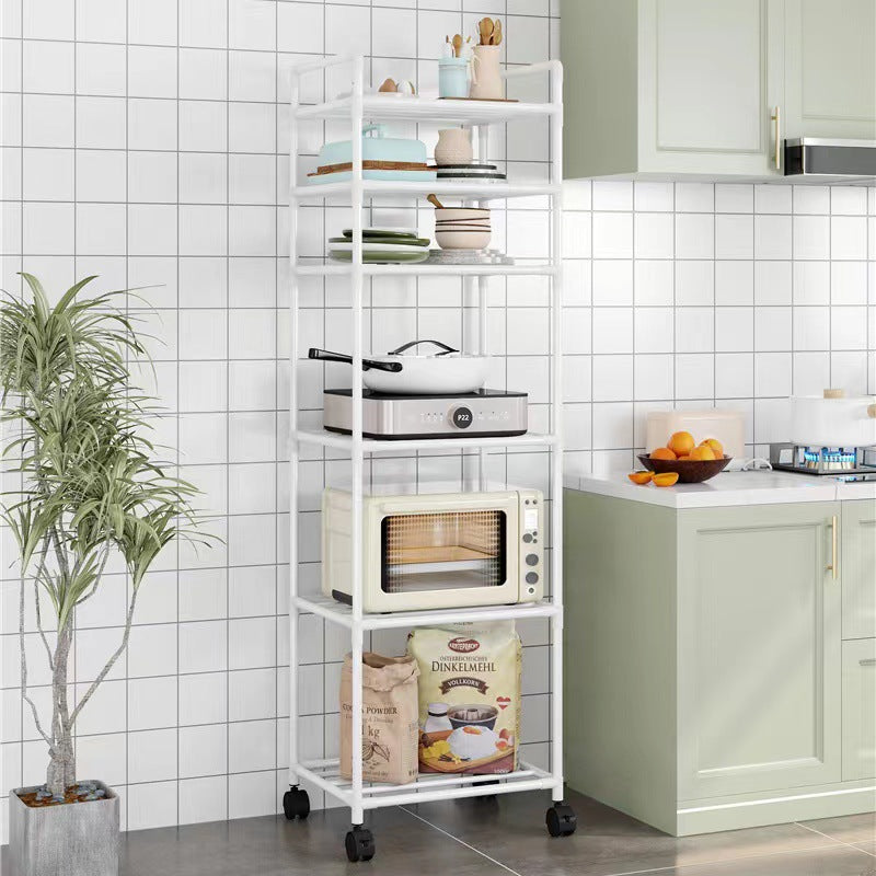 Schwarzer 6‑Schicht‑Trolley für Küche | LuxeStyle