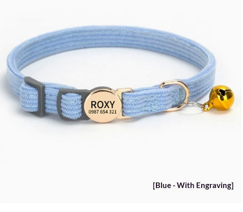 Cordhalsband für Katzen mit Sicherheitsverschluss