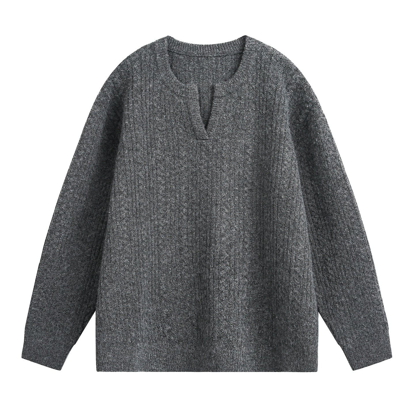 Retro-Strickpullover mit Lockiger Passform und Textur