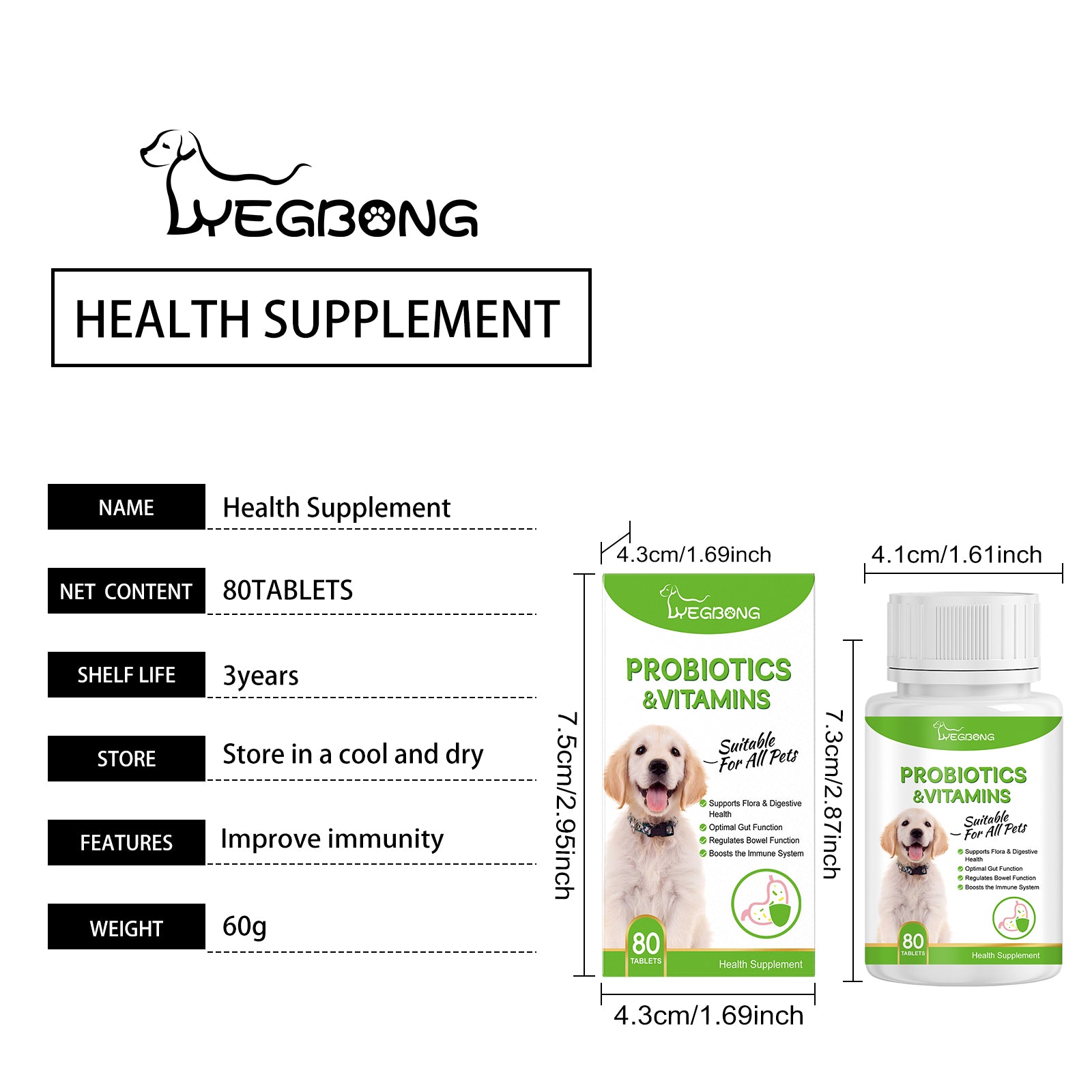 Probiotika-Tabletten für Hunde & Katzen