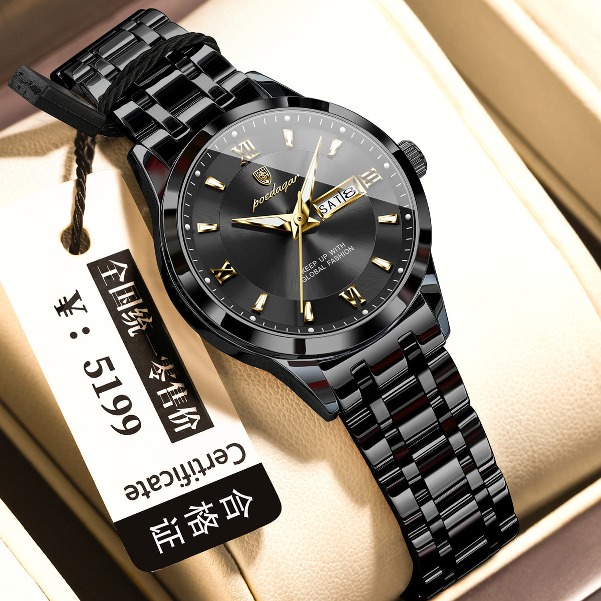 Wasserdichte Herren-Uhr mit Lichterzeugung – Bild 5 | LuxeStyle