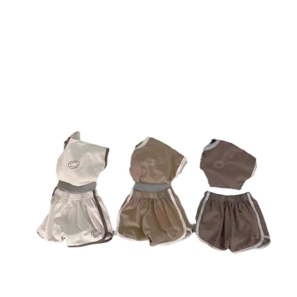 Baby-Set mit Rundhals-Shirt und Shorts | LuxeStyle