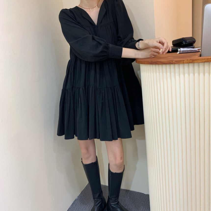Plissiertes A-Linien Kleid