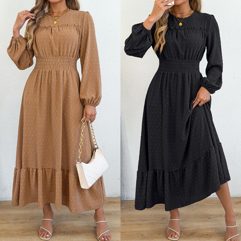 Elegantes Maxikleid mit Volants und Taillengürtel – Bild 1 | LuxeStyle