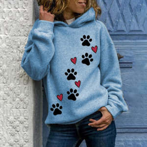 Lässiger Hoodie mit überschnittenen Ärmeln