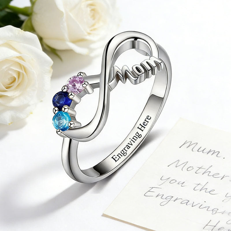 Unendlichkeit Symbol Geburtsstein Ring – Bild 2 | LuxeStyle
