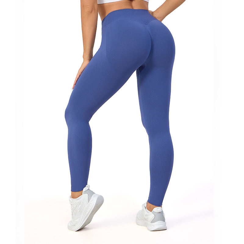 High-Waist Yoga-Pants im europäischen Stil