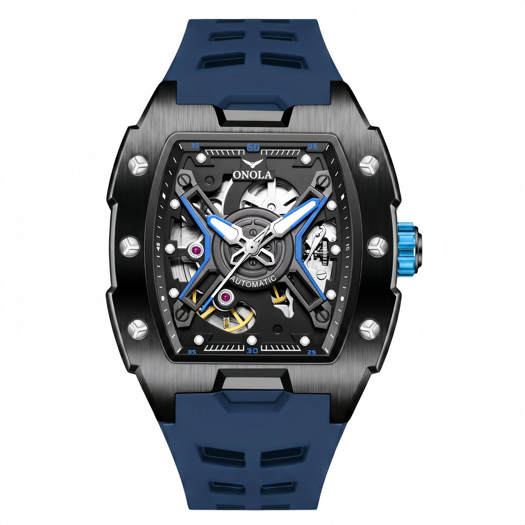 Automatische Herrenuhr mit Silikonarmband