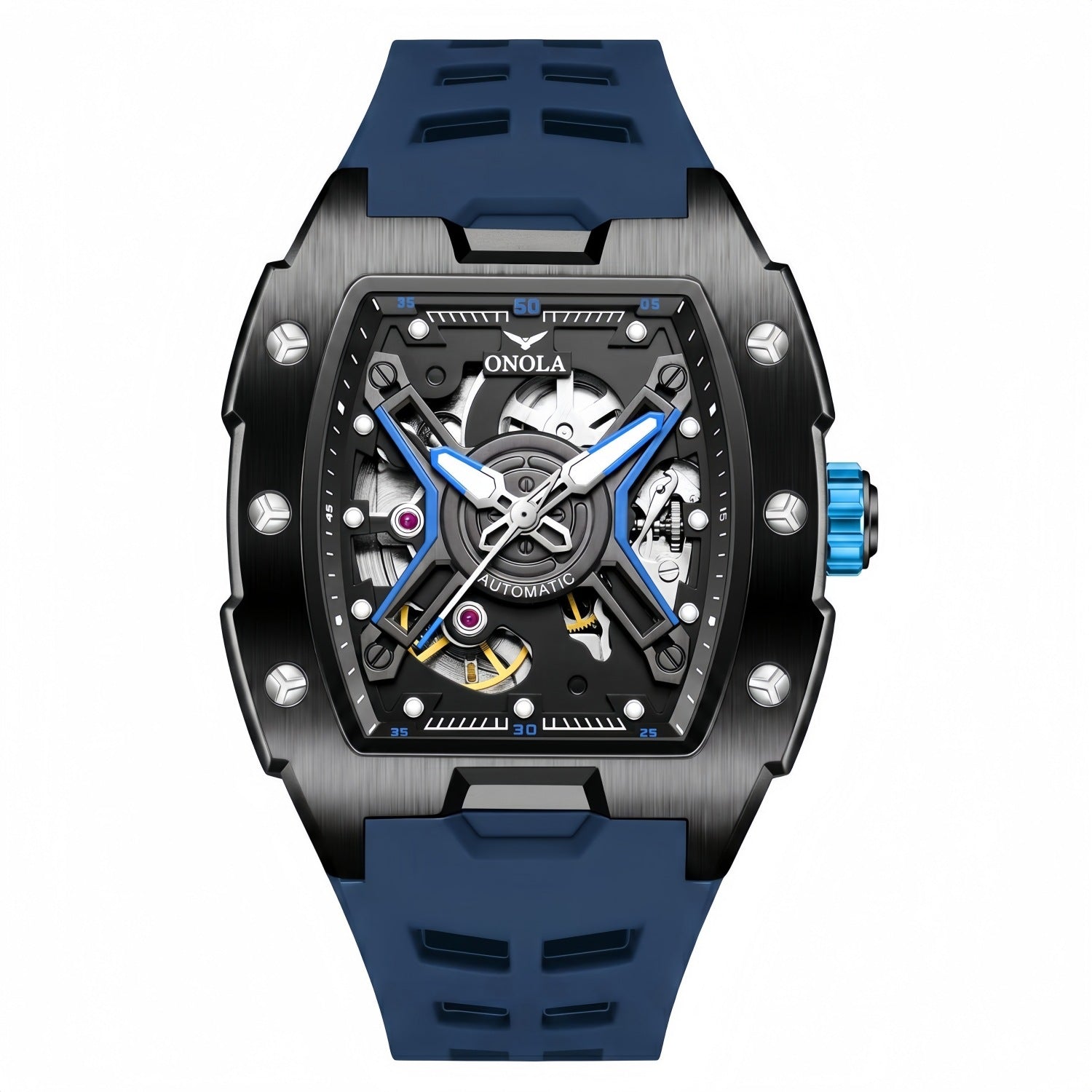 Automatische Herrenuhr mit Silikonarmband