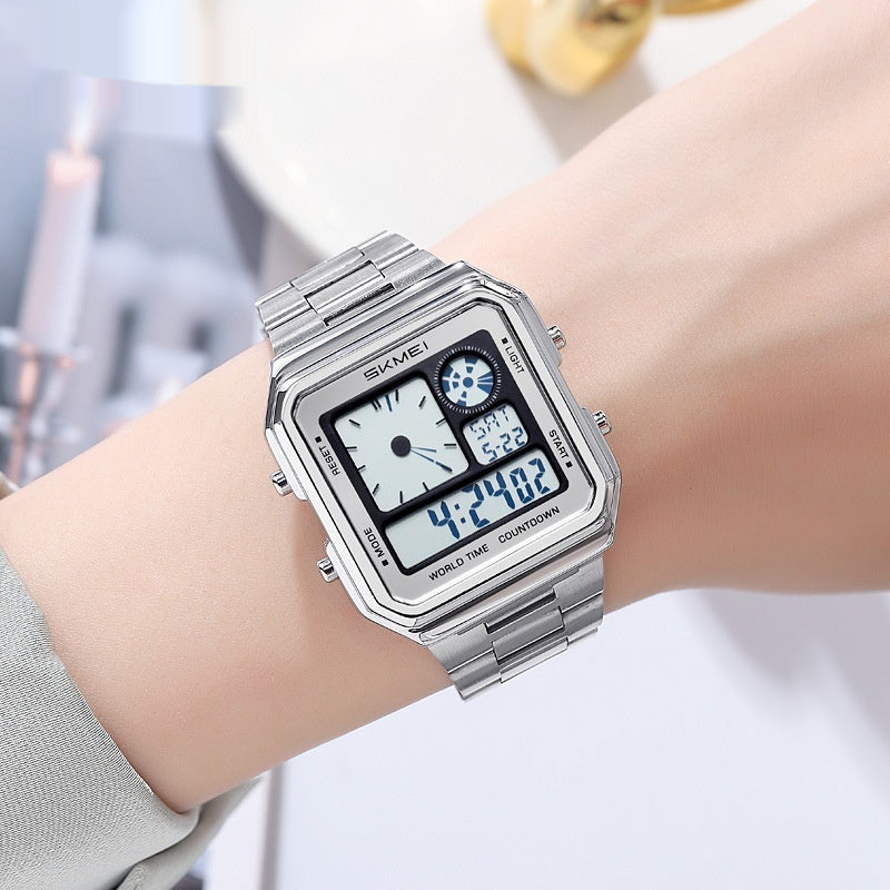 Quadratische Digitaluhr mit Leuchtanzeige – Ansicht 7