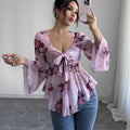 Damen Prinzessinnen-Shirt mit Print und Flared-Ärmeln – Bild 6 | LuxeStyle