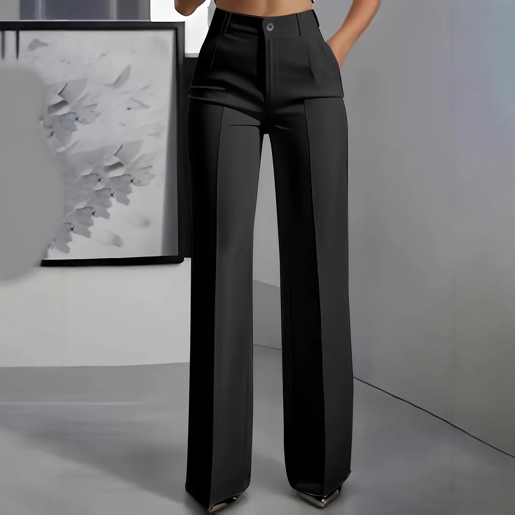 High-Waist Hose im eleganten, minimalistischen Stil