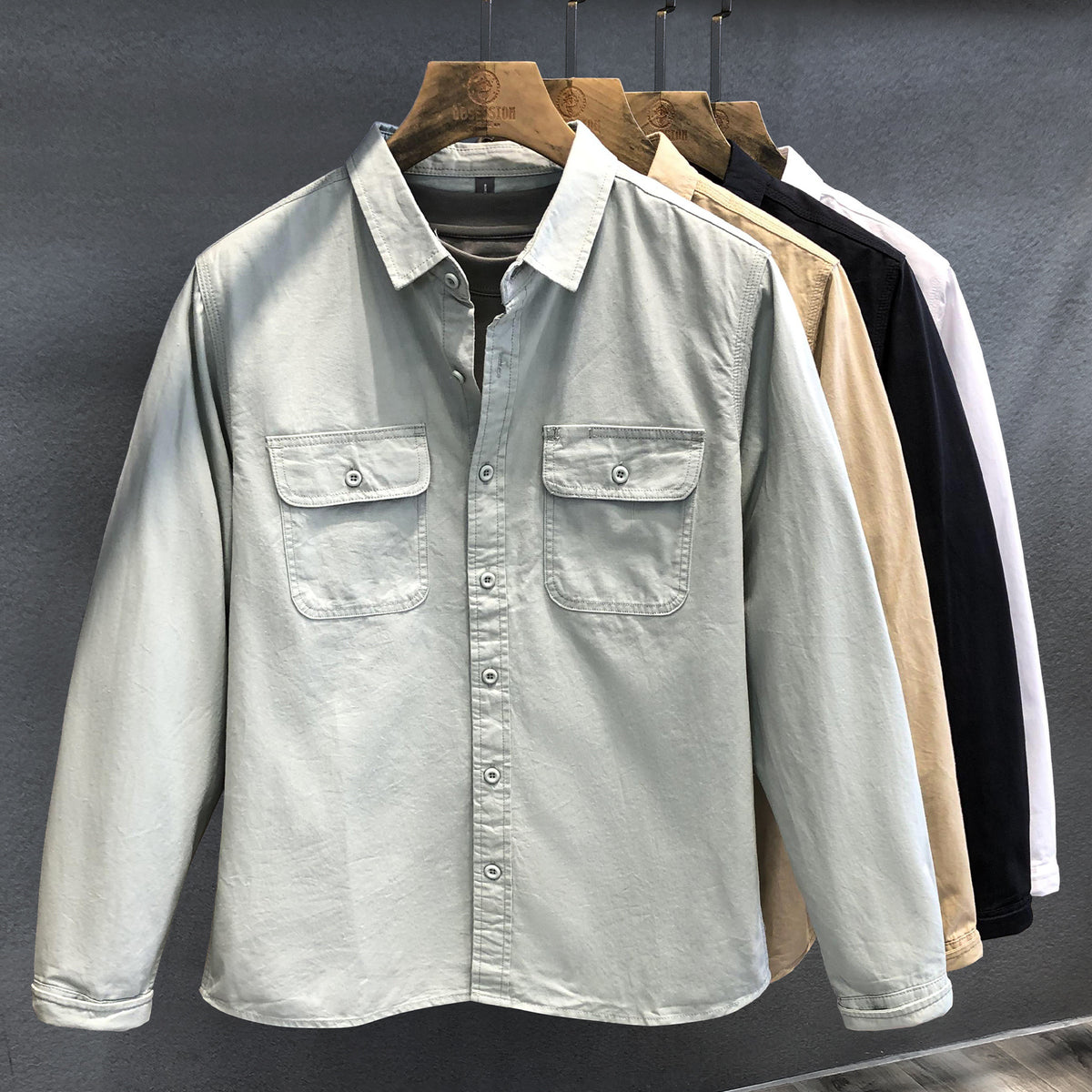 Trendiges Langarmhemd für Herren – Bild 6 | LuxeStyle
