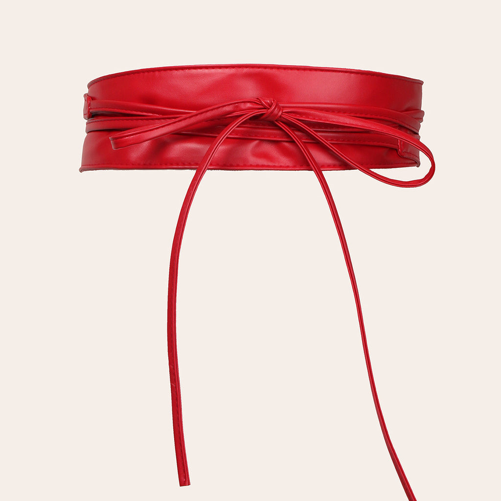 Weitbandiger Damen-Belt aus Kunstleder mit Kordelspitze – Bild 4 | LuxeStyle