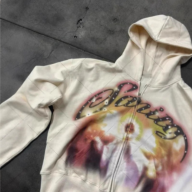 Hoodie mit Letter-Graffiti-Print – Ansicht 7