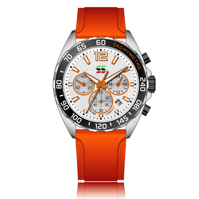 Quarz-Armbanduhr mit Kautschukarmband