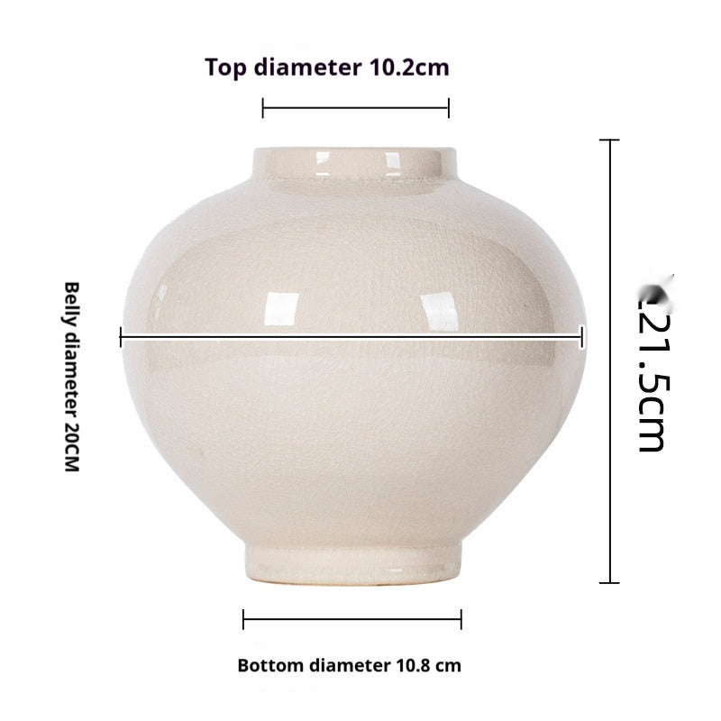 Elegante gelbe Keramikvase