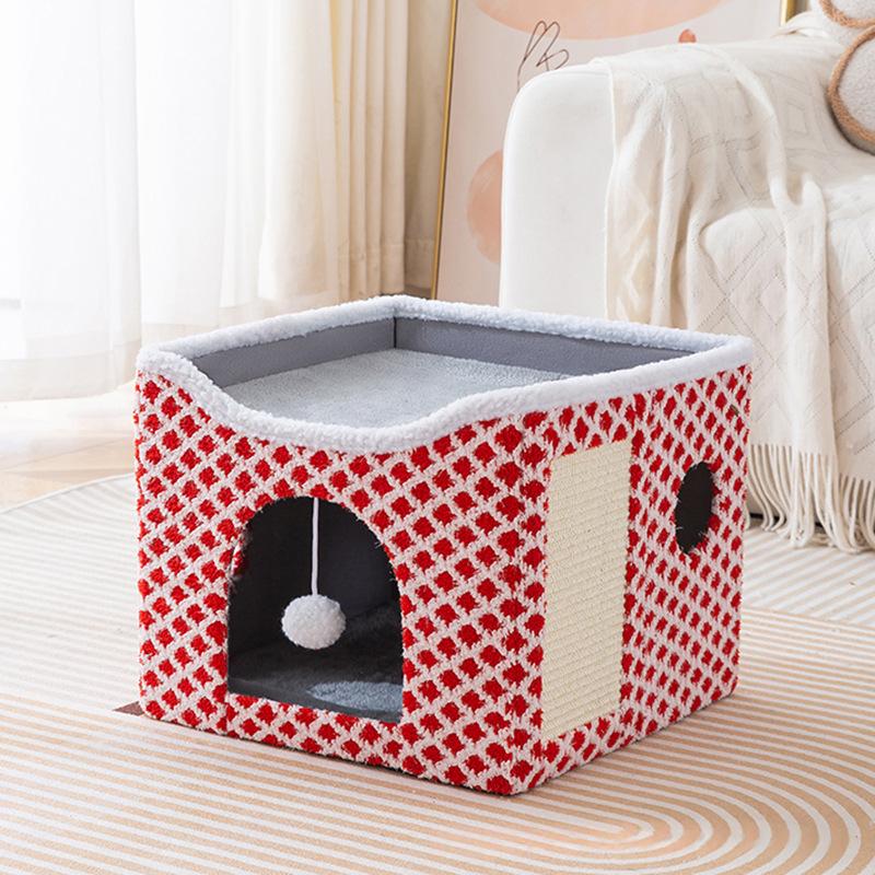 Faltbares Katzenbett mit Plüsch – Bild 5 | LuxeStyle