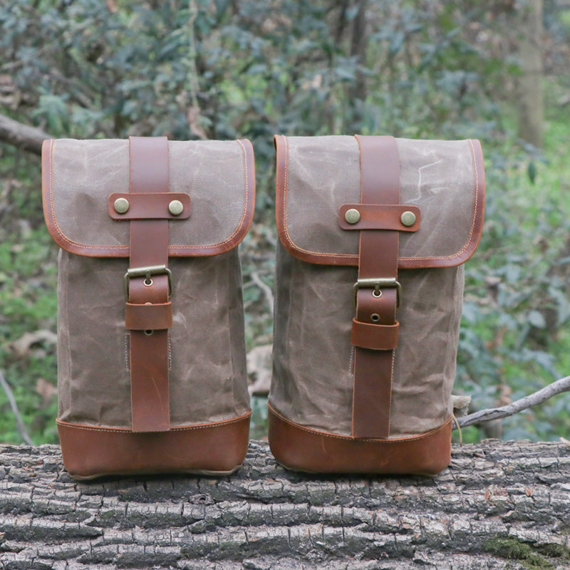 Retro Outdoor Rucksack aus gewachstem Canvas – Bild 4 | LuxeStyle
