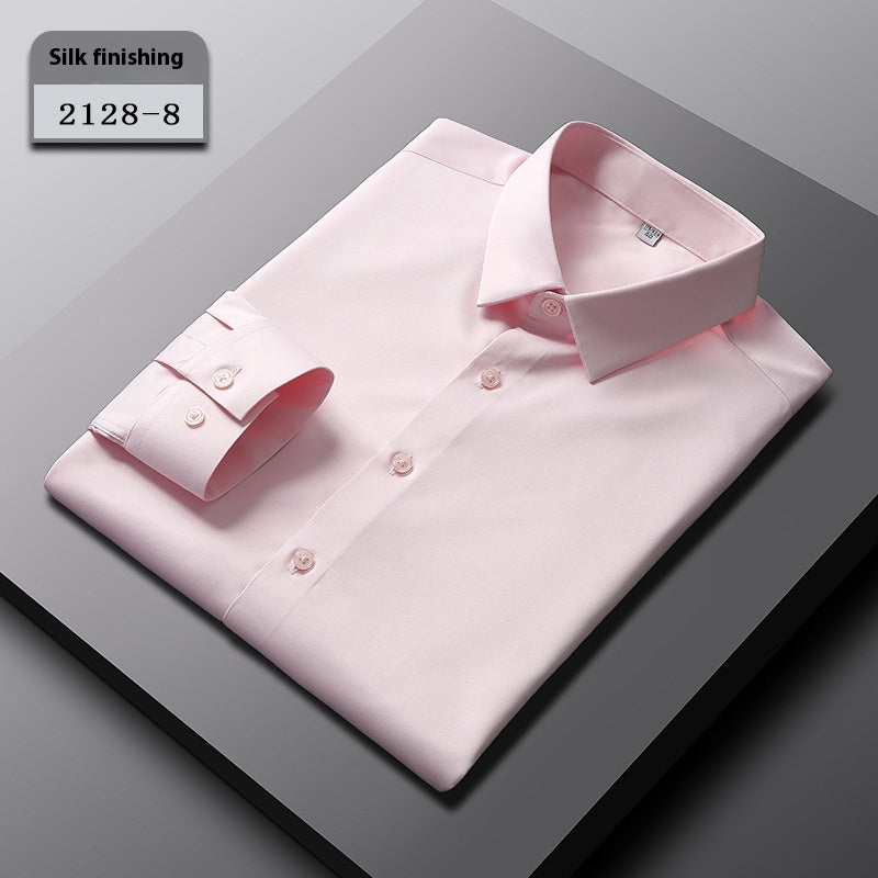 Elastisches Seidenhemd für Herren, langärmlig | LuxeStyle