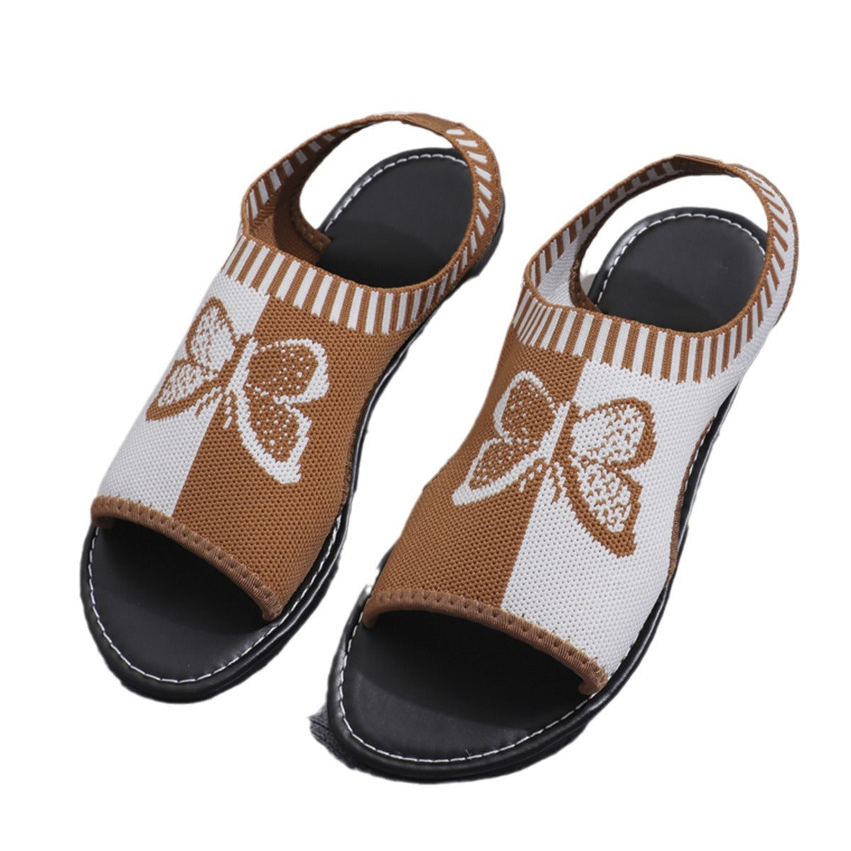 Damen Mesh-Sandalen mit Stickerei – Bild 3 | LuxeStyle