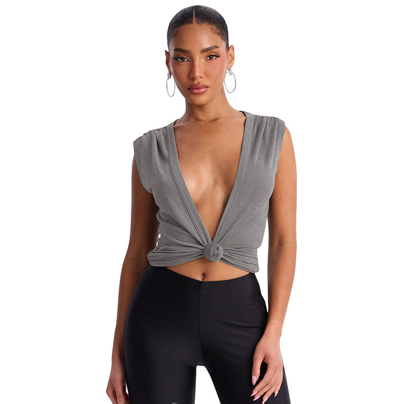 Sexy Tanktop mit tiefem V-Ausschnitt – Ansicht 7