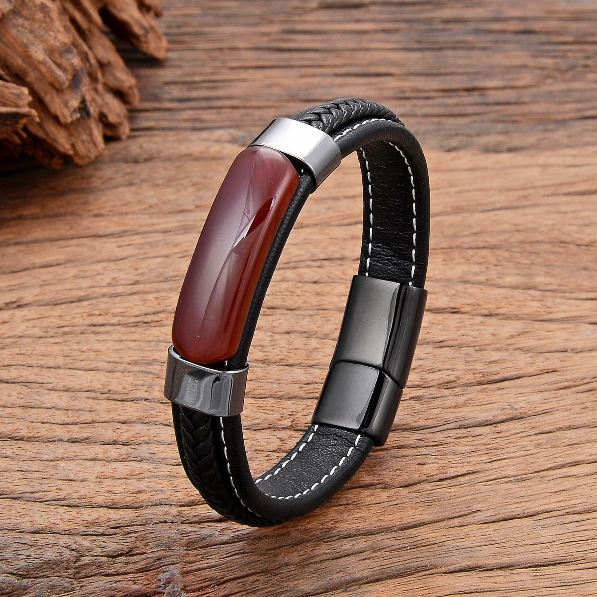 Geometrisches Lederarmband – Bild 12 | LuxeStyle