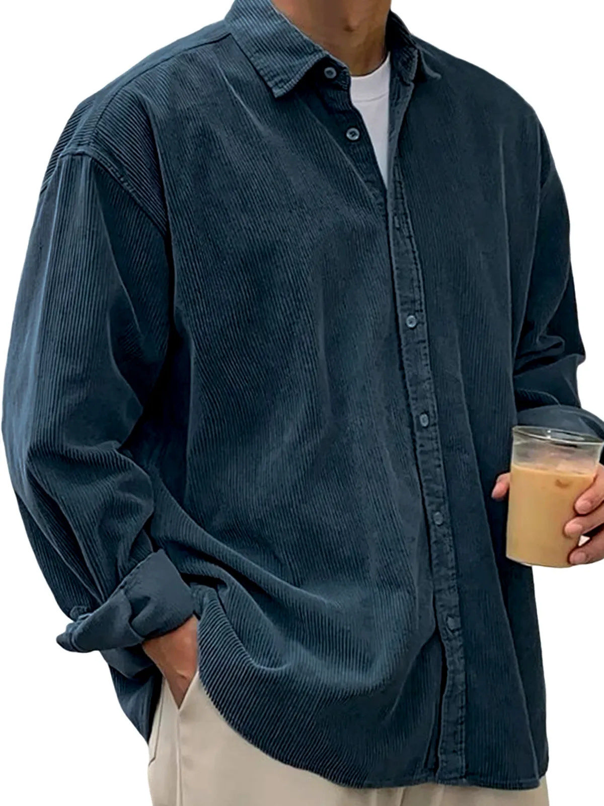 Lässige Cord-Hemdjacke für Herren – Bild 6 | LuxeStyle