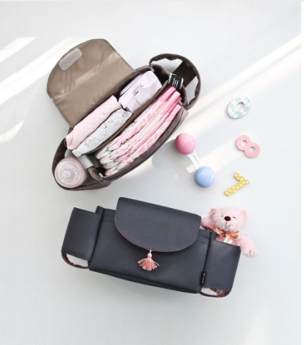 Kinderwagen-Organizer mit Flaschenhalter