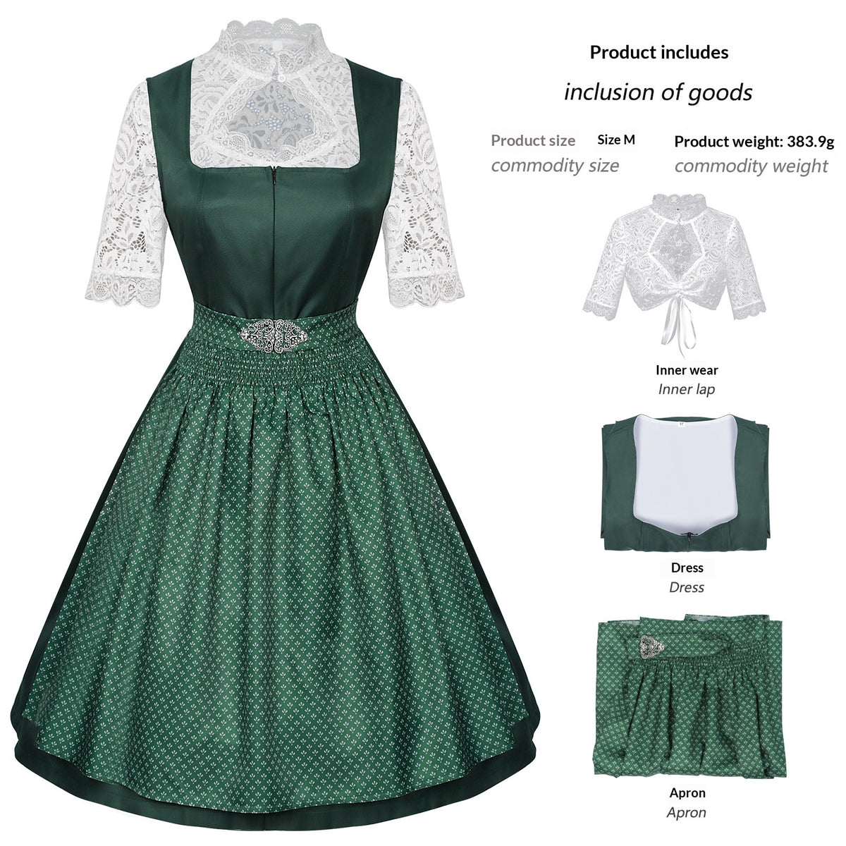Zweiteiliges Damenkleid mit 3D-Effekt – Bild 4 | LuxeStyle