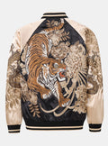 Baseballjacke mit Tiger-Stickerei