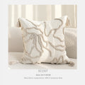 Cremefarbener Sofakissenbezug mit 3D Stickerei – Bild 1 | LuxeStyle